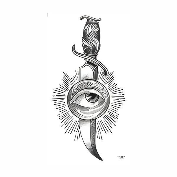 Eye_In_Knife_Luck_Temporary_Tattoo_pack_of_2