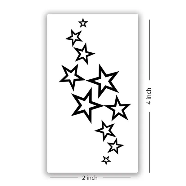 Famous_Black_Stars_Temporary_Tattoo_pack_of_2