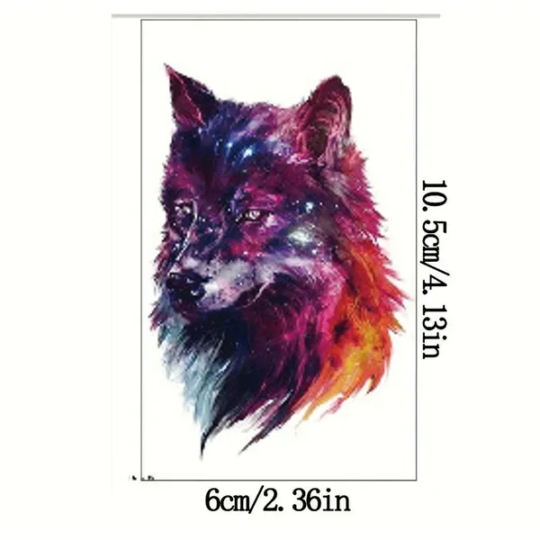 Fantasy_Fox_Colourful_Design_Temporary_Tattoo_pack_of_2