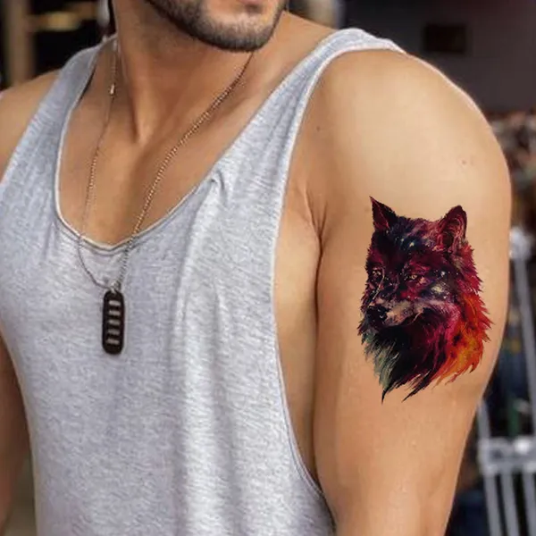 Fantasy_Fox_Colourful_Design_Temporary_Tattoo_pack_of_2