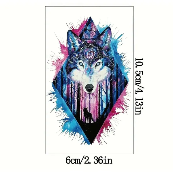 Fantasy_Fox_In_Forest_Deep_Design_Temporary_Tattoo_pack_of_2