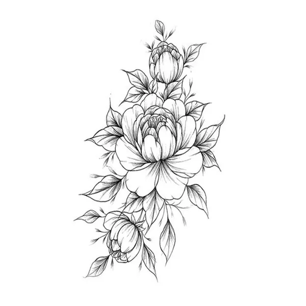 Flower_Black_Real_Tattoo_Waterproof_Temporary_Body_Tattoo_pack_of_2