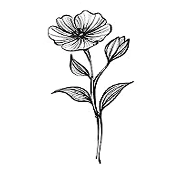 Flower_Black_leaf_Design_Temporary_Tattoos_Pack_of_2