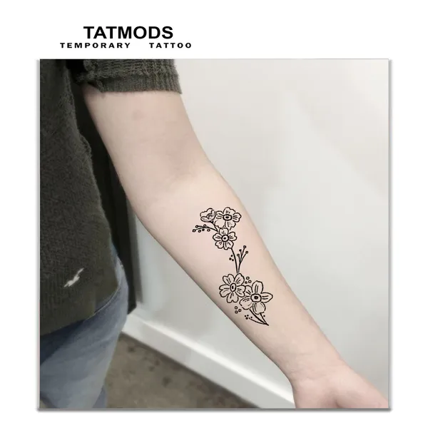 Flower_Bunch_Design_Temporary_tattoo_pack_of_2