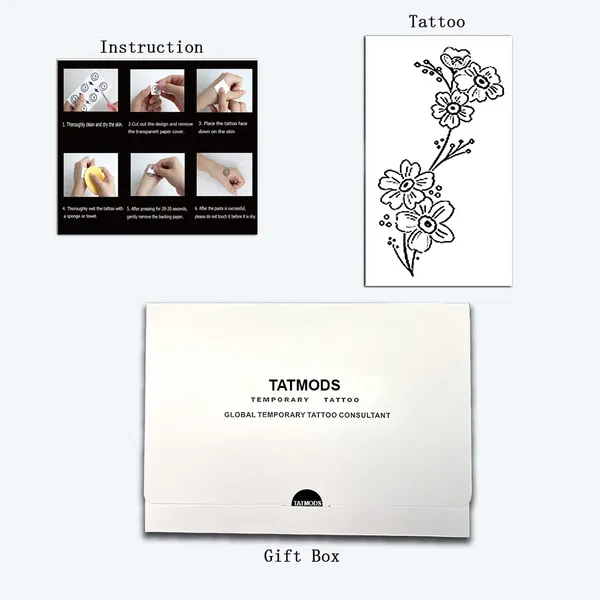Flower_Bunch_Design_Temporary_tattoo_pack_of_2