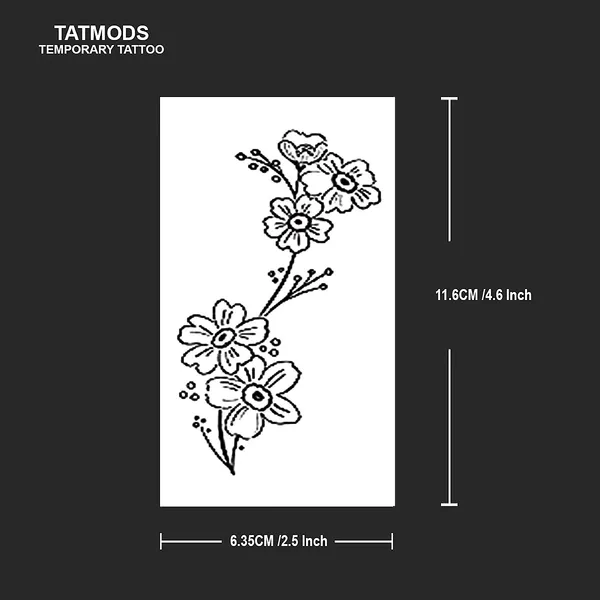 Flower_Bunch_Design_Temporary_tattoo_pack_of_2