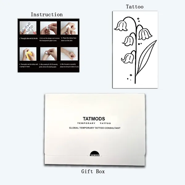 Flower_Real_Design_Temporary_tattoo_Pack_of_2