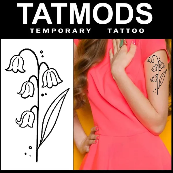 Flower_Real_Design_Temporary_tattoo_Pack_of_2