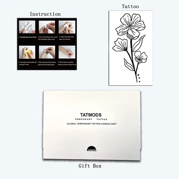 Flower_Small_Design_Temporary_tattoo_Pack_of_2