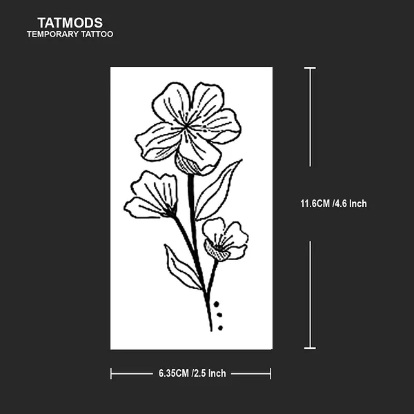 Flower_Small_Design_Temporary_tattoo_Pack_of_2
