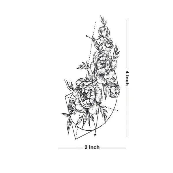 Flower_With_Lines_Tattoo_Waterproof_Temporary_Body_Tattoo_pack_of_2