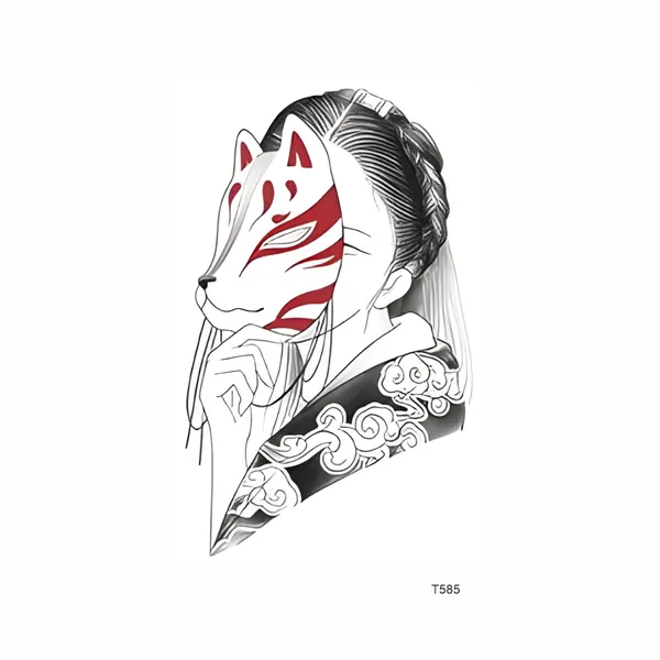 Foxmask_Girl_Temporary_Tattoo_pack_of_2