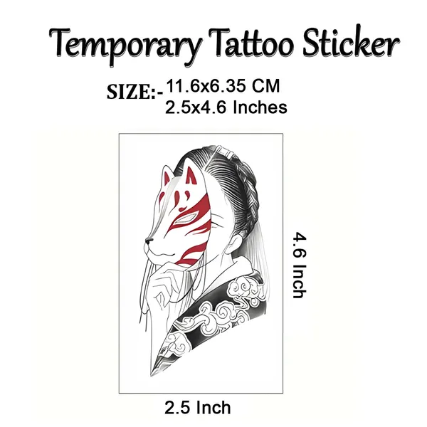 Foxmask_Girl_Temporary_Tattoo_pack_of_2