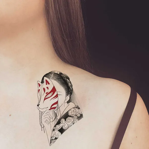 Foxmask_Girl_Temporary_Tattoo_pack_of_2