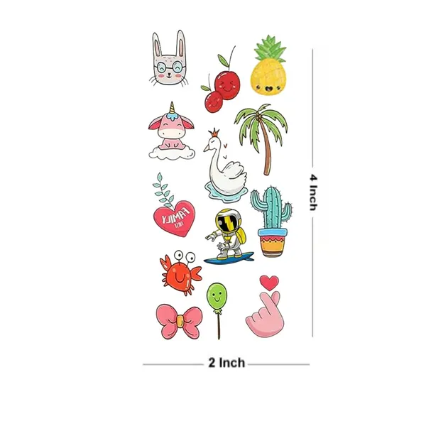 Fruits,_Animals_Temporary_Tattoo_pack_of_2