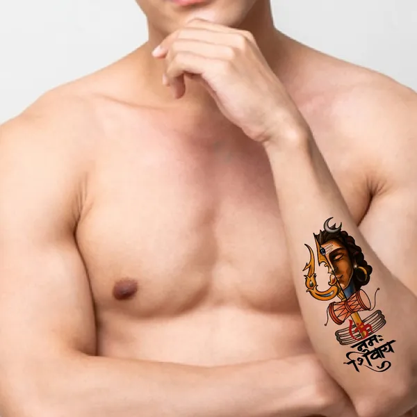 Golden_Lord_Shiva_Temporary_Tattoo_pack_of_2
