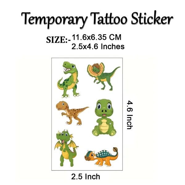 Green_Dinosaur_set_Temporary_Tattoo_pack_of_2