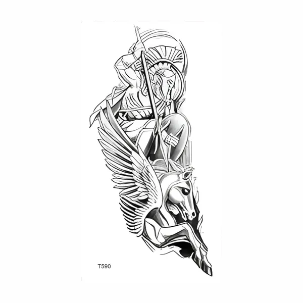 Horse_With_Hero_Temporary_Tattoo_pack_of_2