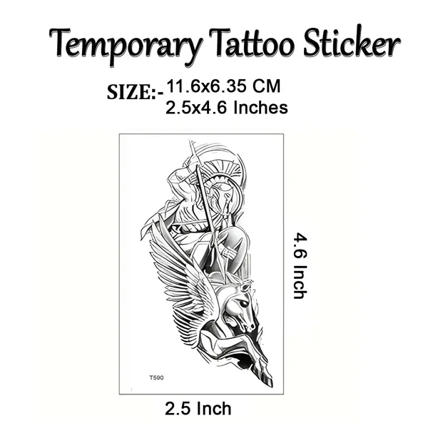 Horse_With_Hero_Temporary_Tattoo_pack_of_2