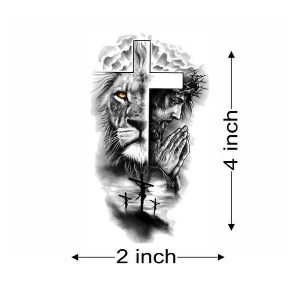 Jesus_With_Lion_Temporary_Tattoo
