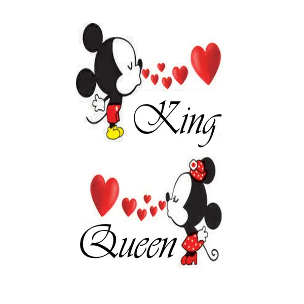 King_Queen_Micky_Mouse_Temporary_Tattoo_pack_of_2