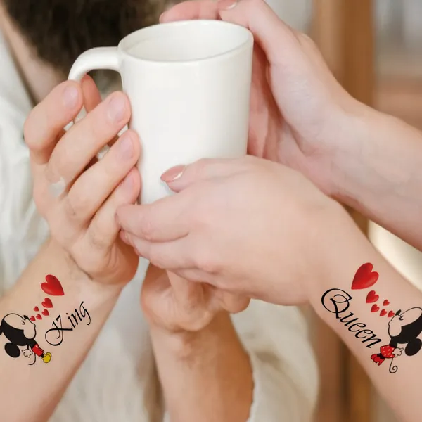 King_Queen_Micky_Mouse_Temporary_Tattoo_pack_of_2