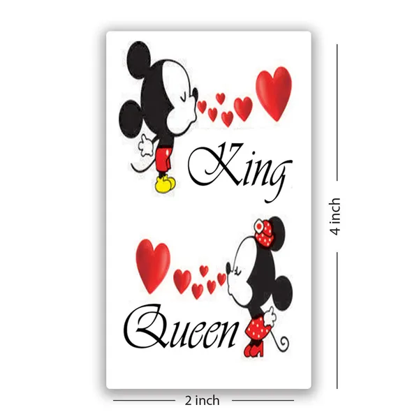 King_Queen_Micky_Mouse_Temporary_Tattoo_pack_of_2