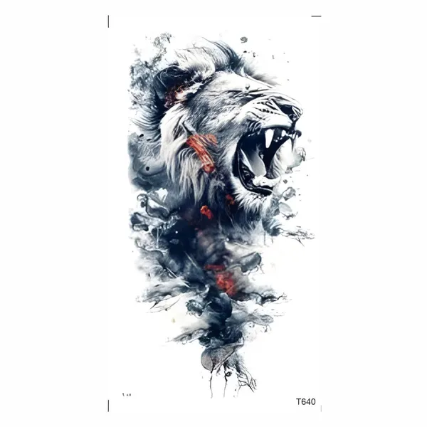 Lion_Roar_Temporary_Tattoo_pack_of_2_