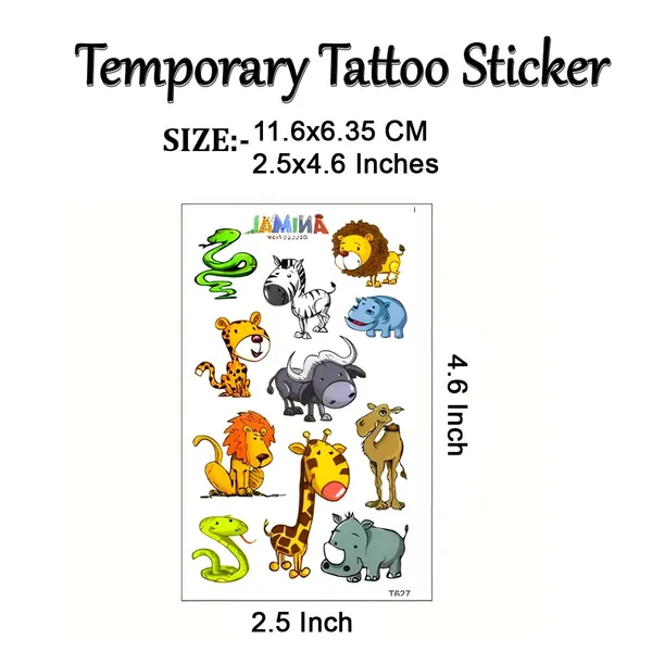 Lion_Snake_Cute_Temporary_Tattoo_pack_of_2