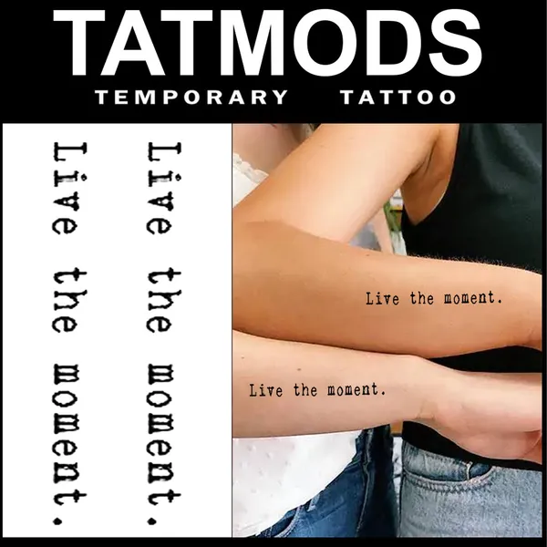 Live_The_Moment_Design_temporary_tattoo_Pack_Of_2