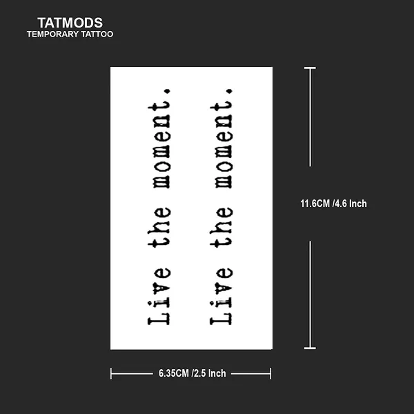 Live_The_Moment_Design_temporary_tattoo_Pack_Of_2