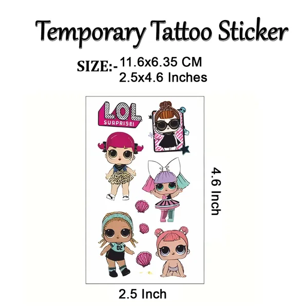 Lol_Cartoons_Temporary_Tattoo_pack_of_2