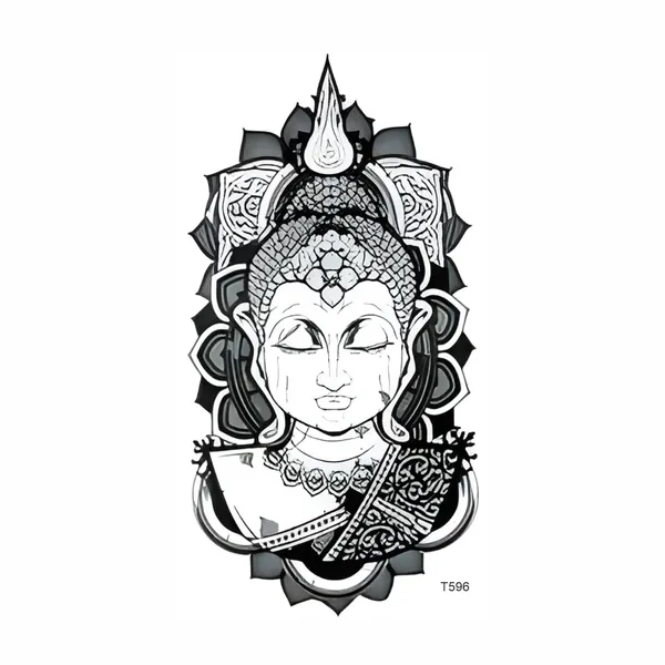 Lord_Budda_Temporary_Tattoo_pack_of_2