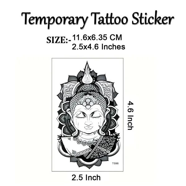 Lord_Budda_Temporary_Tattoo_pack_of_2
