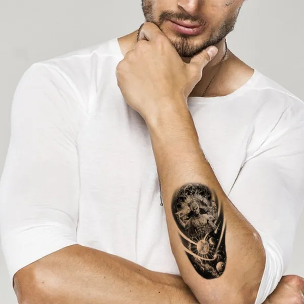 Lord_Vishnu_in_Galaxy_Temporary_Tattoo_pack_of_2