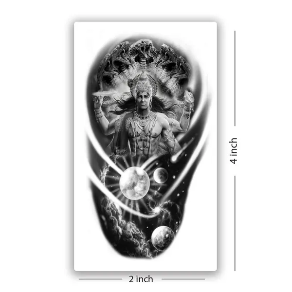 Lord_Vishnu_in_Galaxy_Temporary_Tattoo_pack_of_2