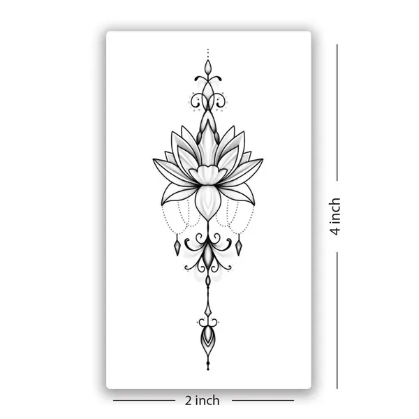 Lotus_Black_Design_Temporary_Tattoo_pack_of_2