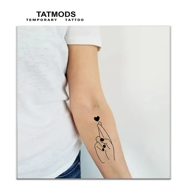 Love_Hand_Sign_Design_Temporary_tattoo_Pack_of_2