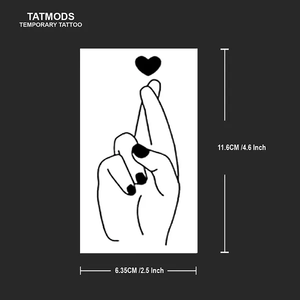 Love_Hand_Sign_Design_Temporary_tattoo_Pack_of_2