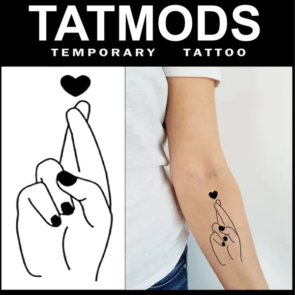 Love_Hand_Sign_Design_Temporary_tattoo_Pack_of_2