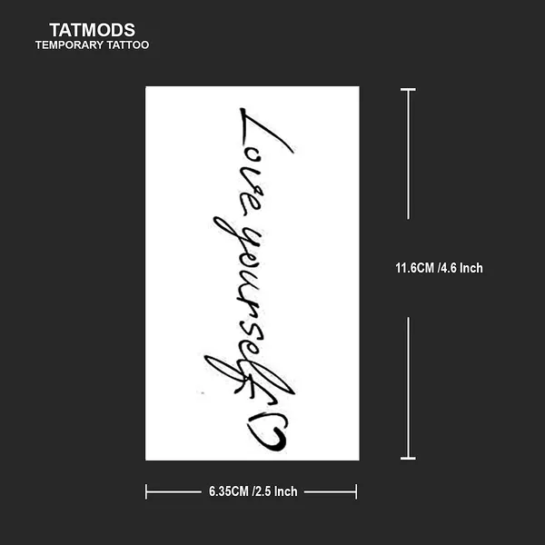 Love_Yourself_Design_Temporary_Tattoo_Pack_of_2