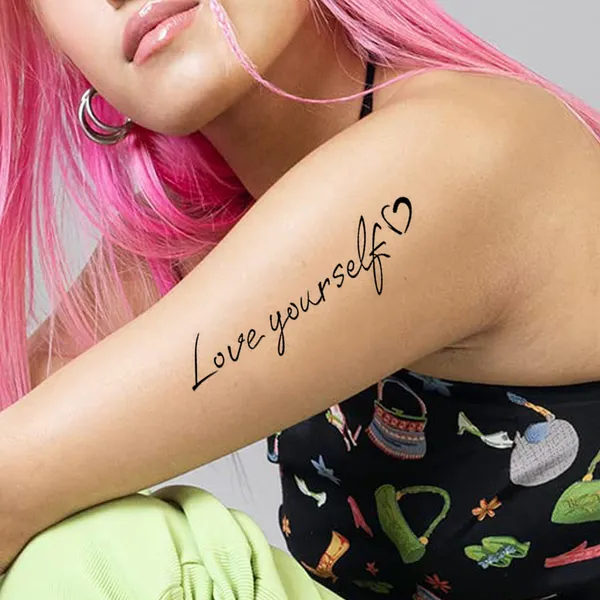 Love_Yourself_Design_Temporary_Tattoo_Pack_of_2