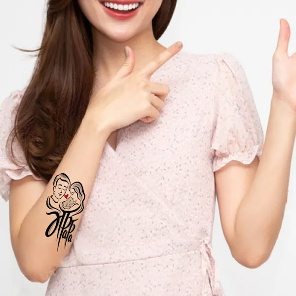 Maa_Paa_With_Baby_Temporary_Tattoo_pack_of_2