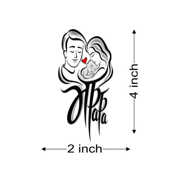 Maa_Paa_With_Baby_Temporary_Tattoo_pack_of_2
