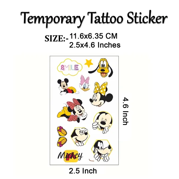 Multi_Micky_Mouce_Temporary_Tattoo_pack_of_2