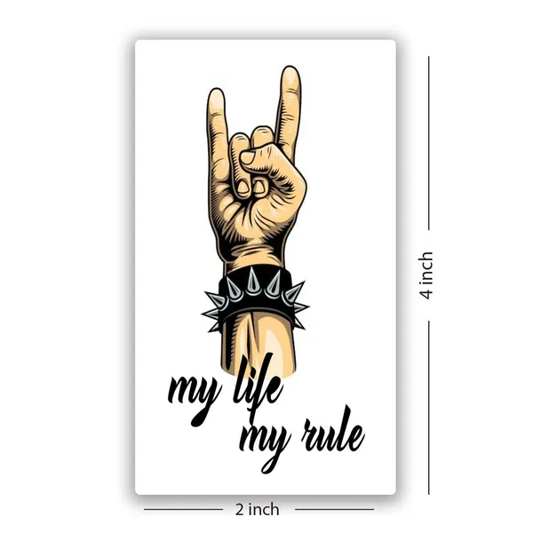 My_Life_My_Rules_Design_Temporary_Tattoo_pack_of_2_