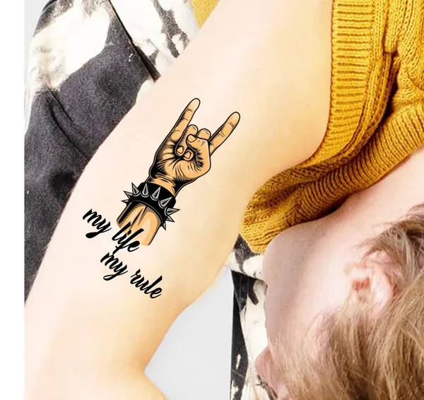 My_Life_My_Rules_Design_Temporary_Tattoo_pack_of_2_