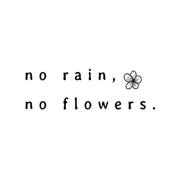 No_Rain_no_Flower_Design_Temporary_tattoo_pack_of_2