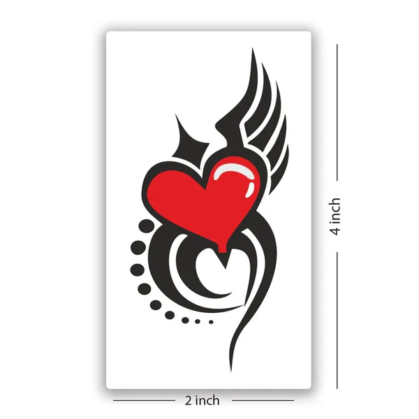Red_Heart_With_Trible_Design_Temporary_Tattoo_pack_of_2