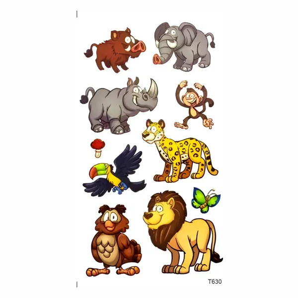 Rhino_toon_Animals_Temporary_Tattoo_pack_of_2